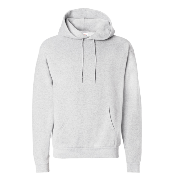 Hanes Unisex EcoSmart® Hooded Sweatshirt, Ash, Front view