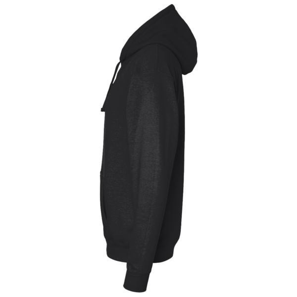 Hanes Unisex EcoSmart® Hooded Sweatshirt, Black, Left Sleeve view