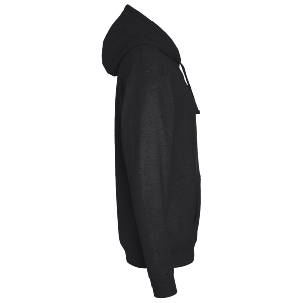 Hanes Unisex EcoSmart® Hooded Sweatshirt, Black, Right Sleeve view