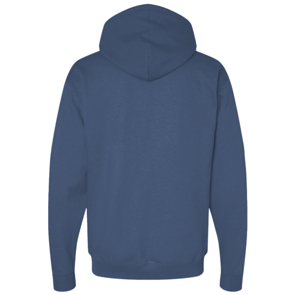 Hanes Unisex EcoSmart® Hooded Sweatshirt, Denim Blue, Back view