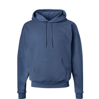 Hanes Unisex EcoSmart® Hooded Sweatshirt, Denim Blue, Front view