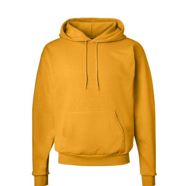 Hanes Unisex EcoSmart® Hooded Sweatshirt, Gold, Front view