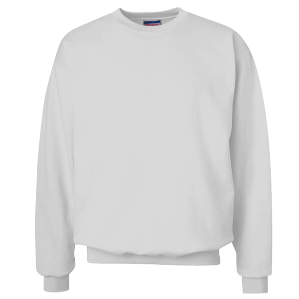 Hanes Unisex Ultimate Cotton® Crewneck Sweatshirt, Ash, Front view