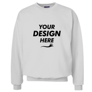 Hanes Unisex Ultimate Cotton® Crewneck Sweatshirt, Ash, Front view, Mockup