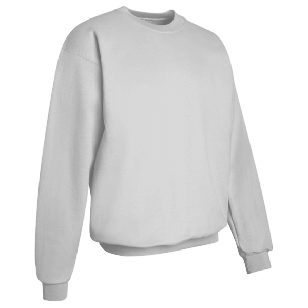 Hanes Unisex Ultimate Cotton® Crewneck Sweatshirt, Ash, Right Sleeve view