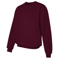 Hanes Unisex Ultimate Cotton® Crewneck Sweatshirt, Maroon, Left Sleeve view