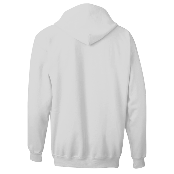 Hanes Unisex Ultimate Cotton® Full-Zip Hooded Sweatshirt, Ash, Back view