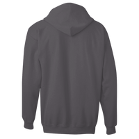 Hanes Unisex Ultimate Cotton® Full-Zip Hooded Sweatshirt, Charcoal Heather, Back view