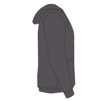 Hanes Unisex Ultimate Cotton® Full-Zip Hooded Sweatshirt, Charcoal Heather, Right Sleeve (Long) view