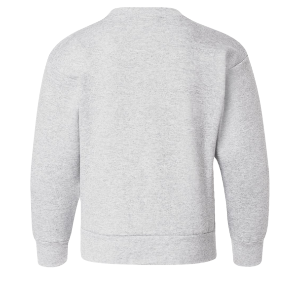 Hanes Youth EcoSmart® Crewneck Sweatshirt, Ash, Back view