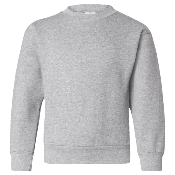 Hanes Youth EcoSmart® Crewneck Sweatshirt, Light Steel, Front view