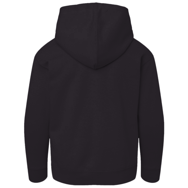 Hanes Youth EcoSmart® Full-Zip Hooded Sweatshirt, Black, Back view