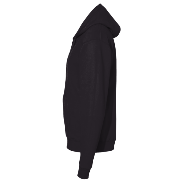 Hanes Youth EcoSmart® Full-Zip Hooded Sweatshirt, Black, Left Sleeve view