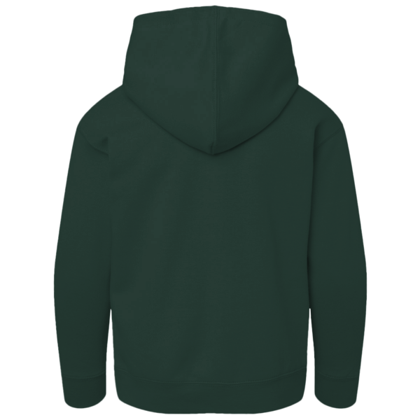 Hanes Youth EcoSmart® Full-Zip Hooded Sweatshirt, Deep Forest, Back view