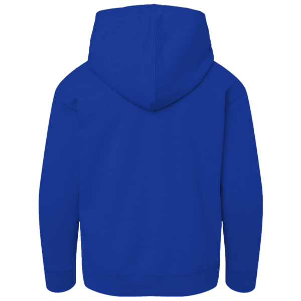 Hanes Youth EcoSmart® Full-Zip Hooded Sweatshirt, Deep Royal, Back view