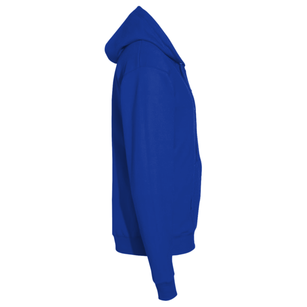 Hanes Youth EcoSmart® Full-Zip Hooded Sweatshirt, Deep Royal, Right Sleeve view