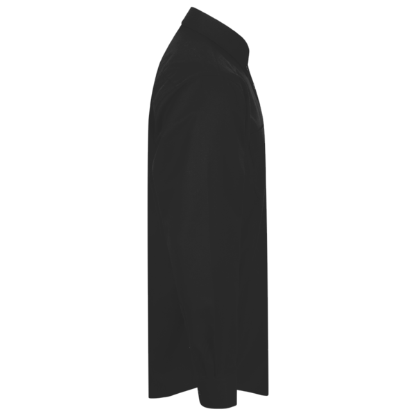 Harriton Men's Tall Easy Blend™ Twill Dress Shirt, Black, Right Sleeve view