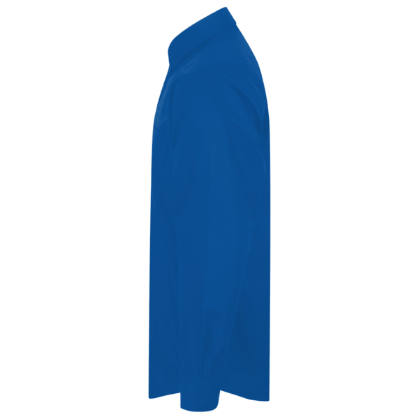 Harriton Men's Tall Easy Blend™ Twill Dress Shirt, French Blue, Left Sleeve view