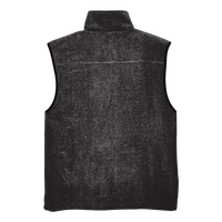 Harriton Unisex Fleece Full-Zip Vest, Black, Back view