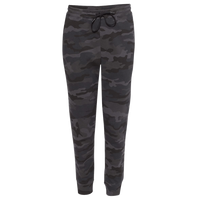 Independent Trading Co. Men's Midweight Fleece Sweatpants, Black Camo, Front view