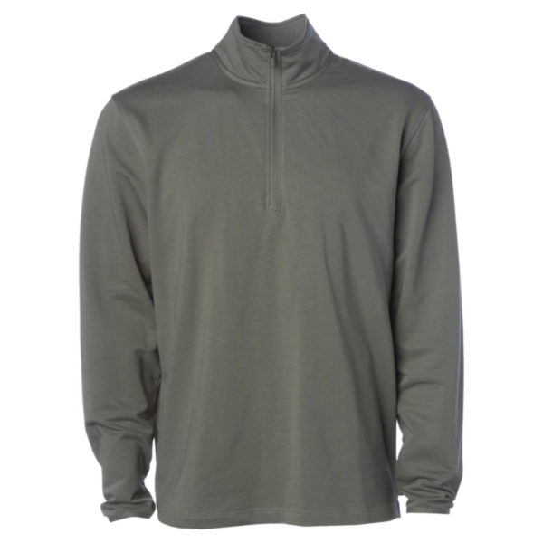 Independent Trading Co. Men's Perform Quarter-Zip Pullover, Pine, Front view