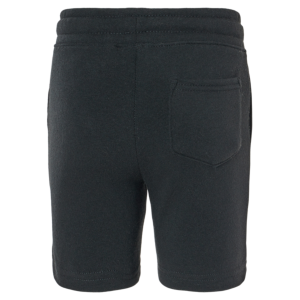 Independent Trading Co. Toddler Lightweight Special Blend Fleece Shorts, Black, Back view