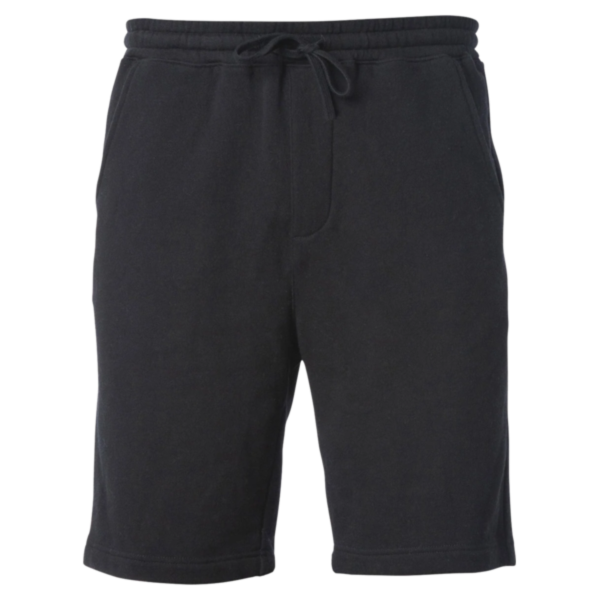 Independent Trading Co. Toddler Lightweight Special Blend Fleece Shorts, Black, Front view