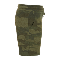 Independent Trading Co. Toddler Lightweight Special Blend Fleece Shorts, Forest Camo Heather, Right Side view