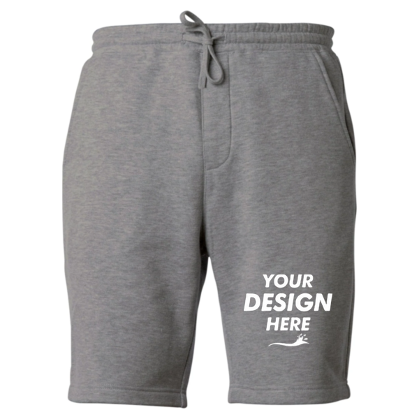 Independent Trading Co. Toddler Lightweight Special Blend Fleece Shorts, Nickel, Front view, Mockup