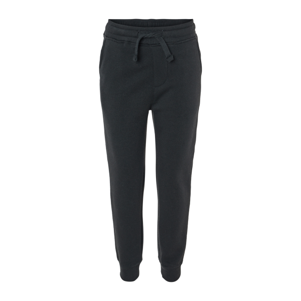 Independent Trading Co. Toddler Lightweight Special Blend Sweatpants, Black, Front view
