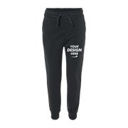 Independent Trading Co. Toddler Lightweight Special Blend Sweatpants, Black, Front view, Mockup