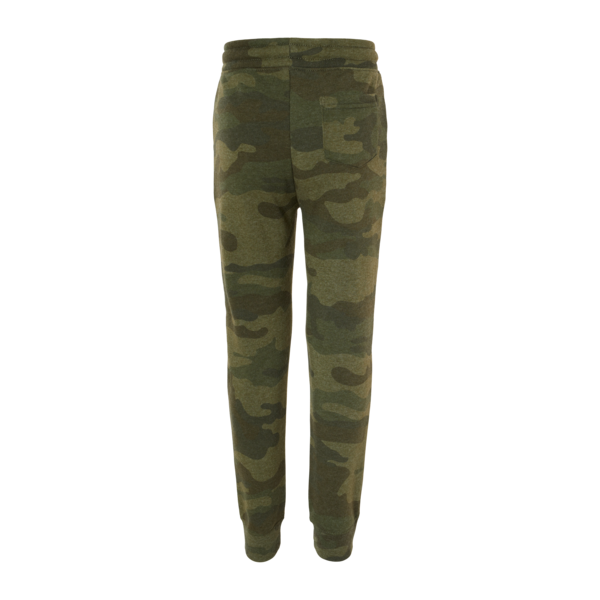 Independent Trading Co. Toddler Lightweight Special Blend Sweatpants, Forest Camo Heather, Back view