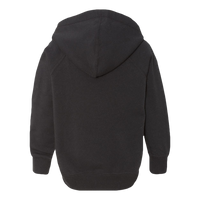 Independent Trading Co. Toddler Special Blend Hooded Raglan Sweatshirt, Black / Black, Back view