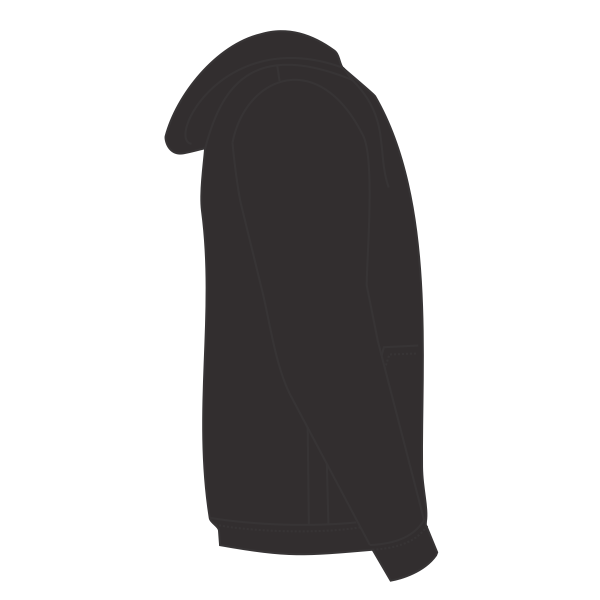 Independent Trading Co. Toddler Special Blend Hooded Raglan Sweatshirt, Black / Black, Right Sleeve view