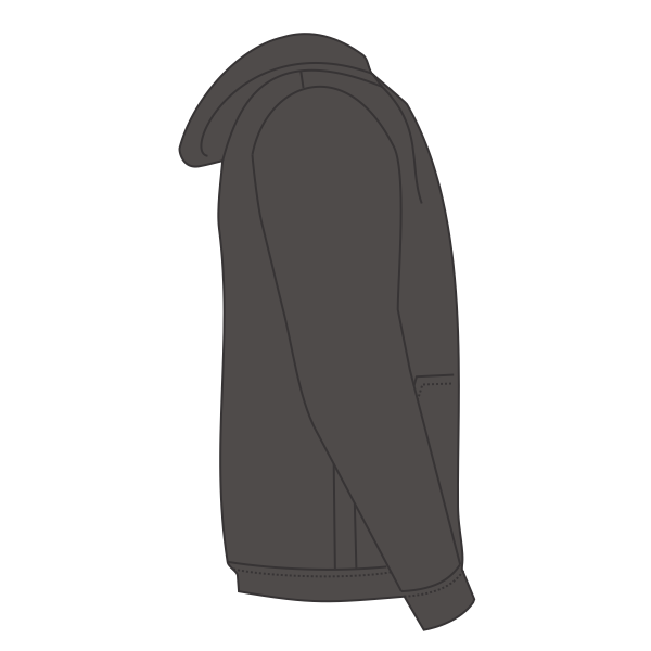 Independent Trading Co. Toddler Special Blend Hooded Raglan Sweatshirt, Carbon / Black, Right Sleeve view