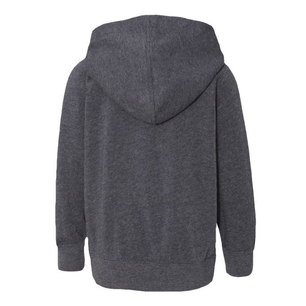 Independent Trading Co. Toddler Special Blend Hooded Raglan Sweatshirt, Midnight Navy / Midnight Navy, Back view