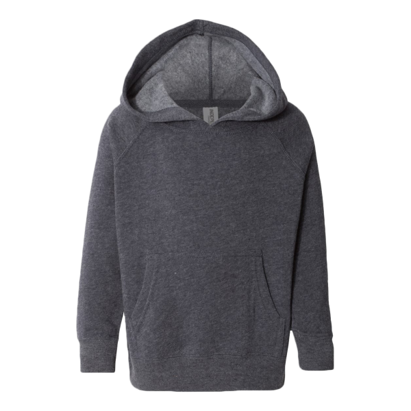 Independent Trading Co. Toddler Special Blend Hooded Raglan Sweatshirt, Midnight Navy / Midnight Navy, Front view