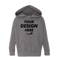 Independent Trading Co. Toddler Special Blend Hooded Raglan Sweatshirt, Nickel / Nickel, Front view, Mockup