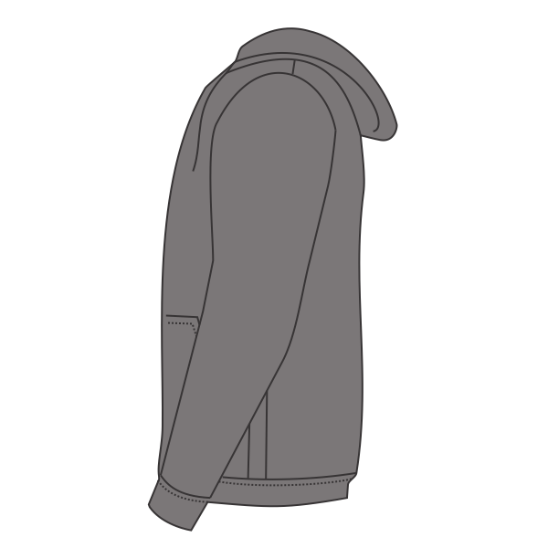 Independent Trading Co. Toddler Special Blend Hooded Raglan Sweatshirt, Nickel / Nickel, Left Sleeve view