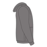 Independent Trading Co. Toddler Special Blend Hooded Raglan Sweatshirt, Nickel / Nickel, Right Sleeve view
