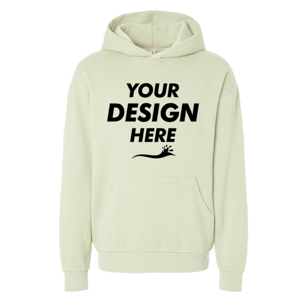 Independent Trading Co. Unisex Avenue Midweight Hooded Sweatshirt, Honey Dew, Front view, Mockup