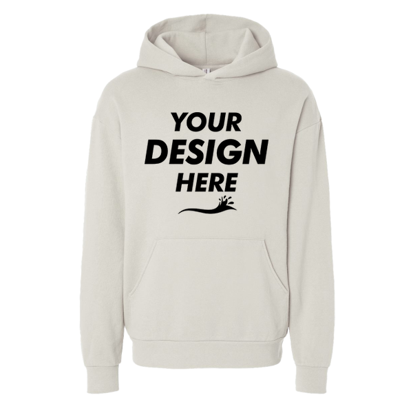 Independent Trading Co. Unisex Avenue Midweight Hooded Sweatshirt, Ivory, Front view, Mockup