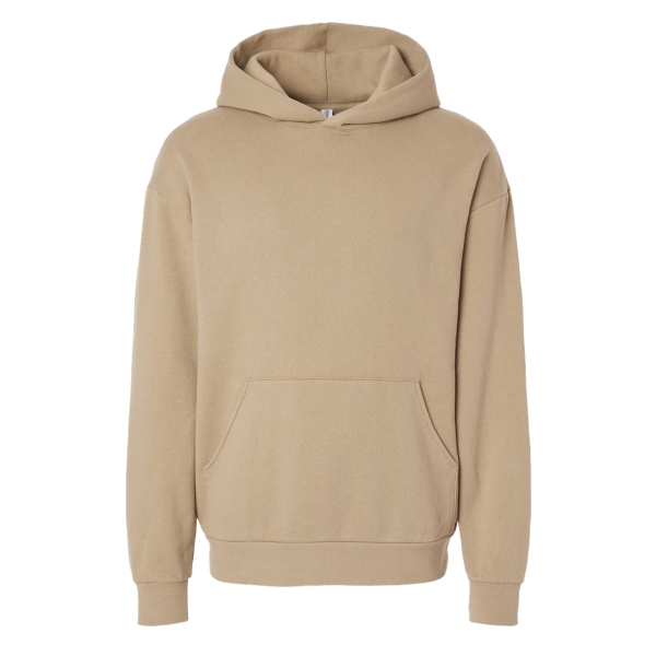 Independent Trading Co. Unisex Avenue Midweight Hooded Sweatshirt, Sandstone, Front view