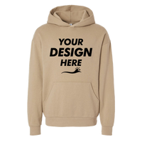 Independent Trading Co. Unisex Avenue Midweight Hooded Sweatshirt, Sandstone, Front view, Mockup