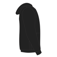 Independent Trading Co. Unisex Heathered French Terry Full-Zip Hooded Sweatshirt, Black / Black, Right Sleeve view