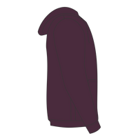 Independent Trading Co. Unisex Heathered French Terry Full-Zip Hooded Sweatshirt, Burgundy Heather / Burgundy Heather, Right Sleeve view