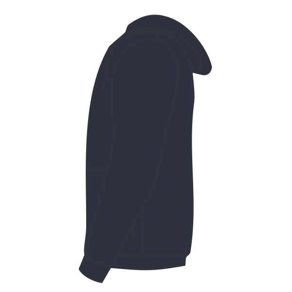 Independent Trading Co. Unisex Heathered French Terry Full-Zip Hooded Sweatshirt, Navy Heather / Navy Heather, Left Sleeve view