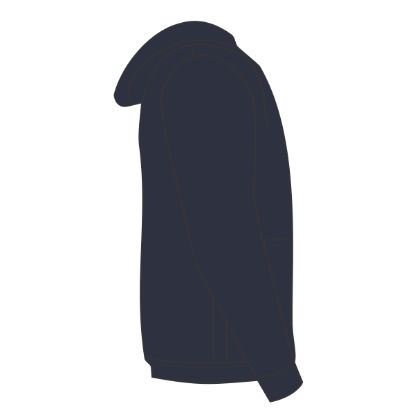 Independent Trading Co. Unisex Heathered French Terry Full-Zip Hooded Sweatshirt, Navy Heather / Navy Heather, Right Sleeve view