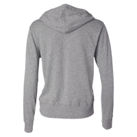 Independent Trading Co. Unisex Heathered French Terry Full-Zip Hooded Sweatshirt, Salt & Pepper / Salt & Pepper, Back view