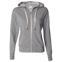 Independent Trading Co. Unisex Heathered French Terry Full-Zip Hooded Sweatshirt, Salt & Pepper / Salt & Pepper, Front view